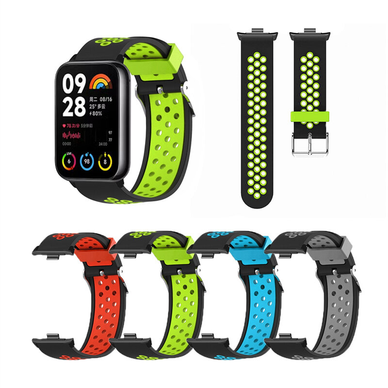 

Xiaomi Mi Band 8 Pro Multi-color Breathable Eyelet Pin Buckle Replacement Strap for Xiaomi Smart Watch