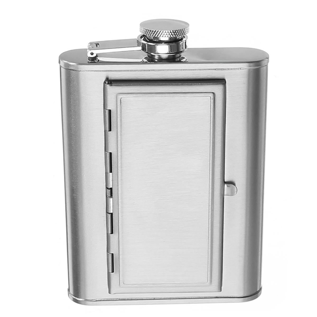 Outdoor Portable Mini 6oz Stainless Steel Wine Flagon Hip Flask Holder  