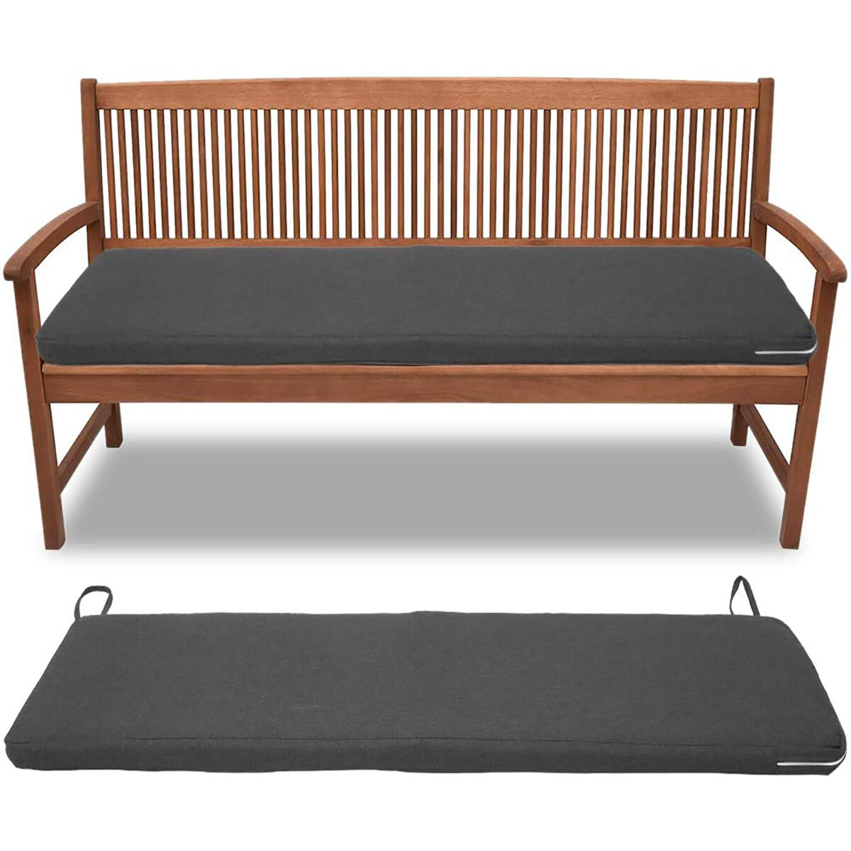 Outdoor Chair Cushion Waterproof Bench Seat Mat Soft Long Chair Pads Camping Garden Patio Furniture