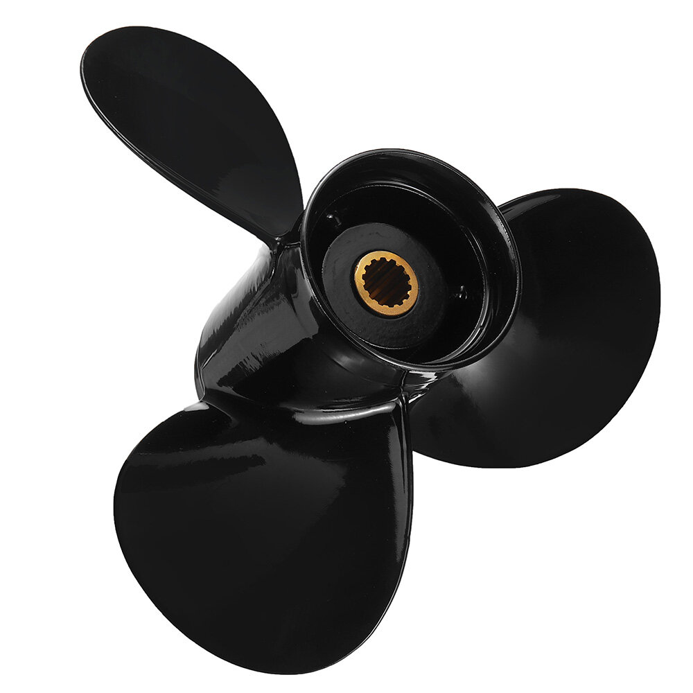 

9 1/4 x 12 25-30HP 3-Blade Marine Propeller Outboard Engine Propellers 14 Tooth Aluminum Alloy for Mercury Tohatsu Outbo