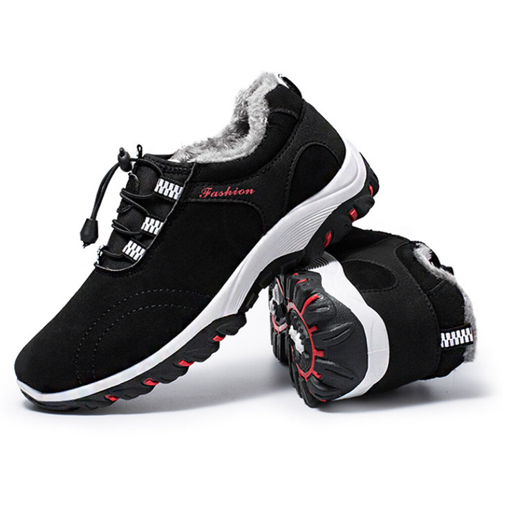 TENGOO Fleece Trekking Sneakers Men Comfortable Warm Running Shoes Cycling Sport Climbing Athletic Shoes