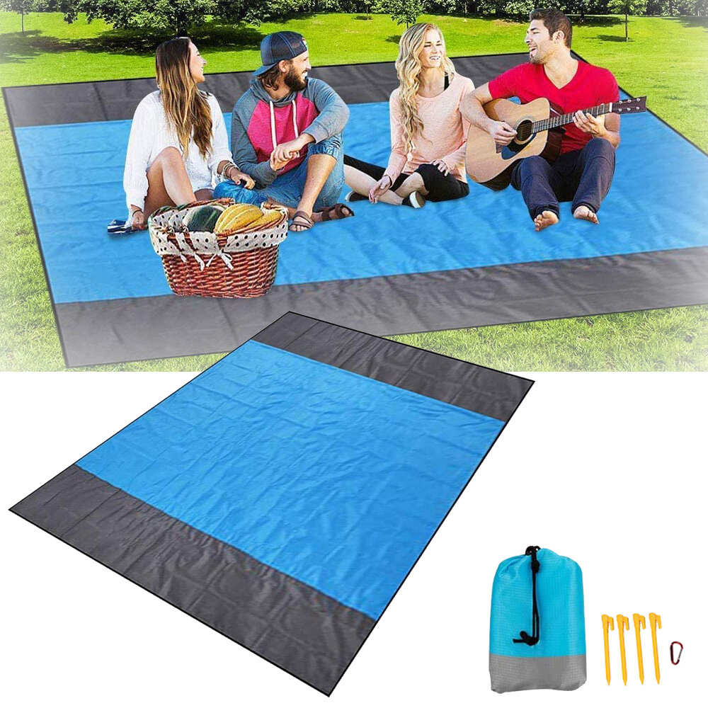200x210cm Free Sand Beach Blanket Folding Lightweight Picnic Mat Waterproof Beach Mat for Camping Travel