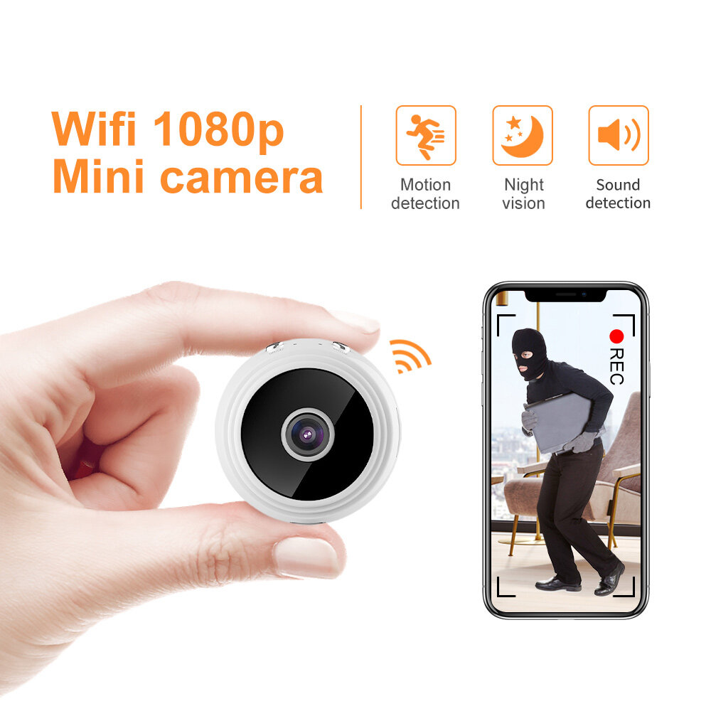 

A9 Upgraded 1080P HD Mini Wireless WIFI IP Camera DVR Motion Detection Night Vision Sound Detection for Home Security