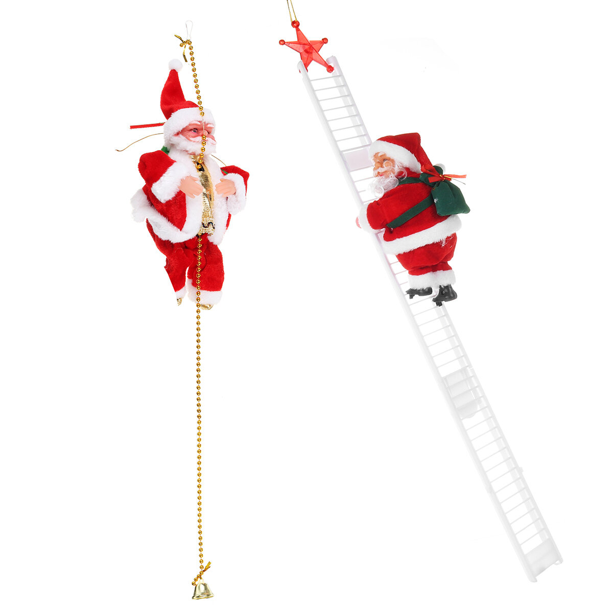 

Santa Claus Climbing Beads and Ladders Hanging Decoration Festival Party Supplies for Christmas Tree Party Ornaments