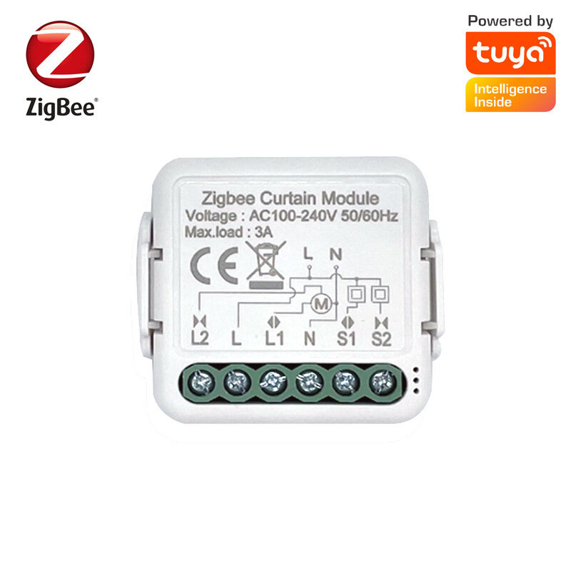 Tuya ZB Smart Gordijn Aan-uit Module APP Afstandsbediening Timing Schakelaar Compatibel met Amazon A