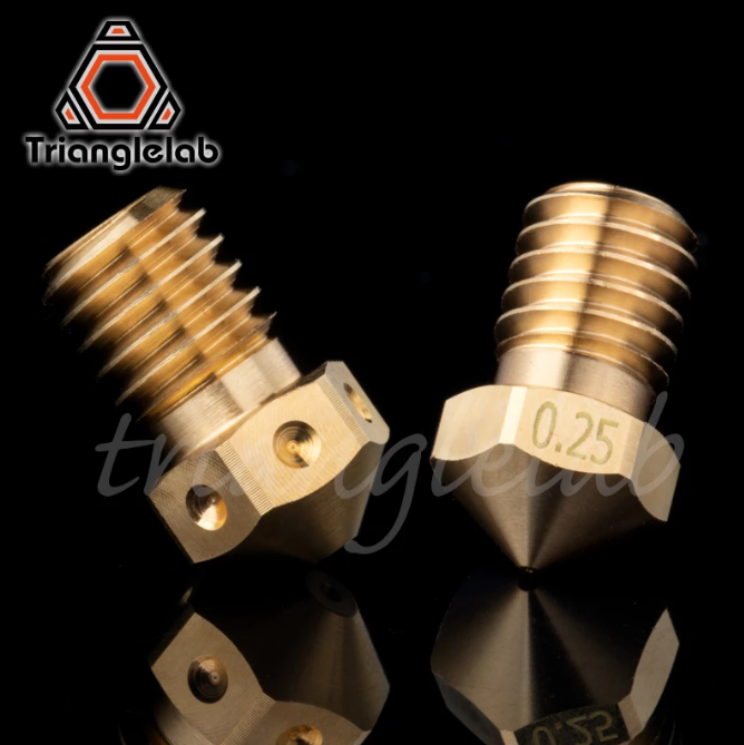 Trianglelab® / Dforce® T-V6 Brass Nozzle V6 Nozzle for 3D printers hotend M6 Thread for E3D Nozzles hotend titan extrude