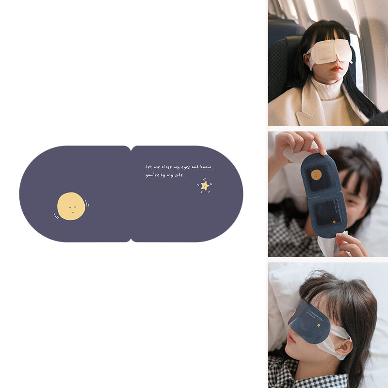 SOLOVE 1 Pcs Steam Eye Mask Comfortable Non-woven Fabric Lavender Chamomile Sleep Eye Patch Massage DIY Relieve Eye Fati