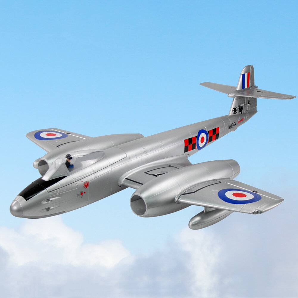 Dynam Gloster Meteor F.8 Meteor 1270mm Winspan Dual 70mm 6S 12-Blades Ducted EDF Jet EPO RC Vliegtui