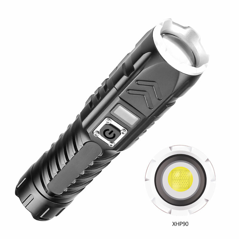 

XANES® 1665 XHP90 1800lm LCD Power Display Zoomable Flashlight USB Rechargeable Tactical Torch Camping Fishing Light