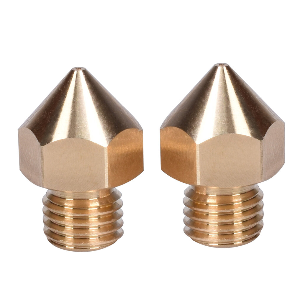 

BIGTREETECH® 0.2/0.4/0.6/0.8mm Brass Nozzle M6 Thread for 3D Printer Creality CR-10S Pro 1.75mm Filament and J-head Heat