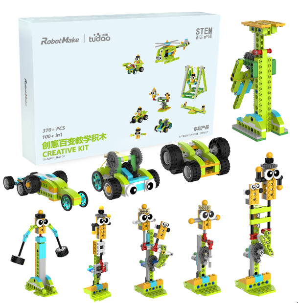 RobotMake Tudao Creatieve verscheidenheid Kinderpuzzel Bouwstenen Intelligente robotassemblage Machi