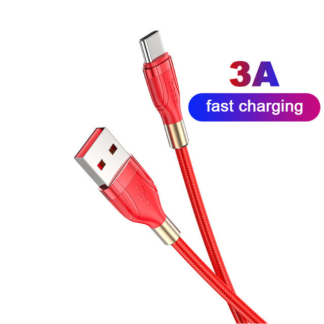 

HOCO U92 Aluminum Alloy USB Type-C Data Cable 3A Fast Charging 1.2M Data Cable for MI10 Note 9S POCO X3 OnePlus 8Pro