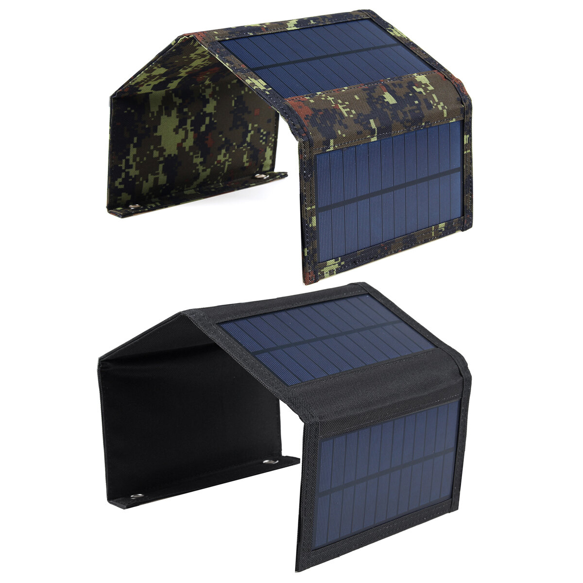 Zwart / Camouflage 10W opvouwbaar zonnepaneel