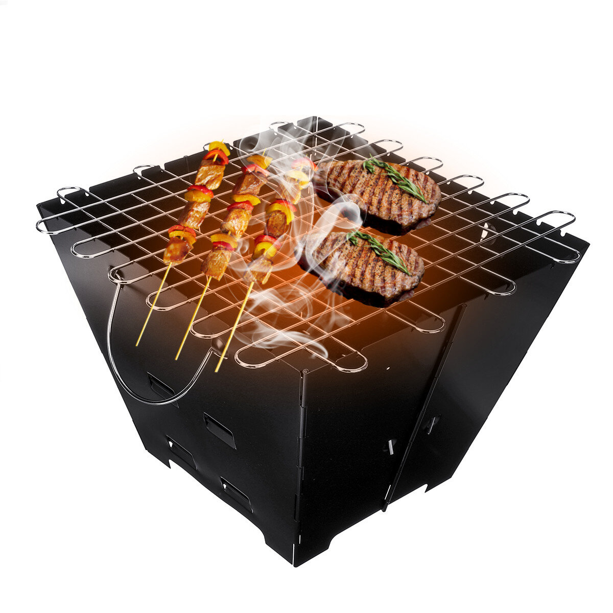 屋外バーベキューグリル折りたたみ炭炉キャンプピクニックオーブンステンレス鋼の調理用コンロ