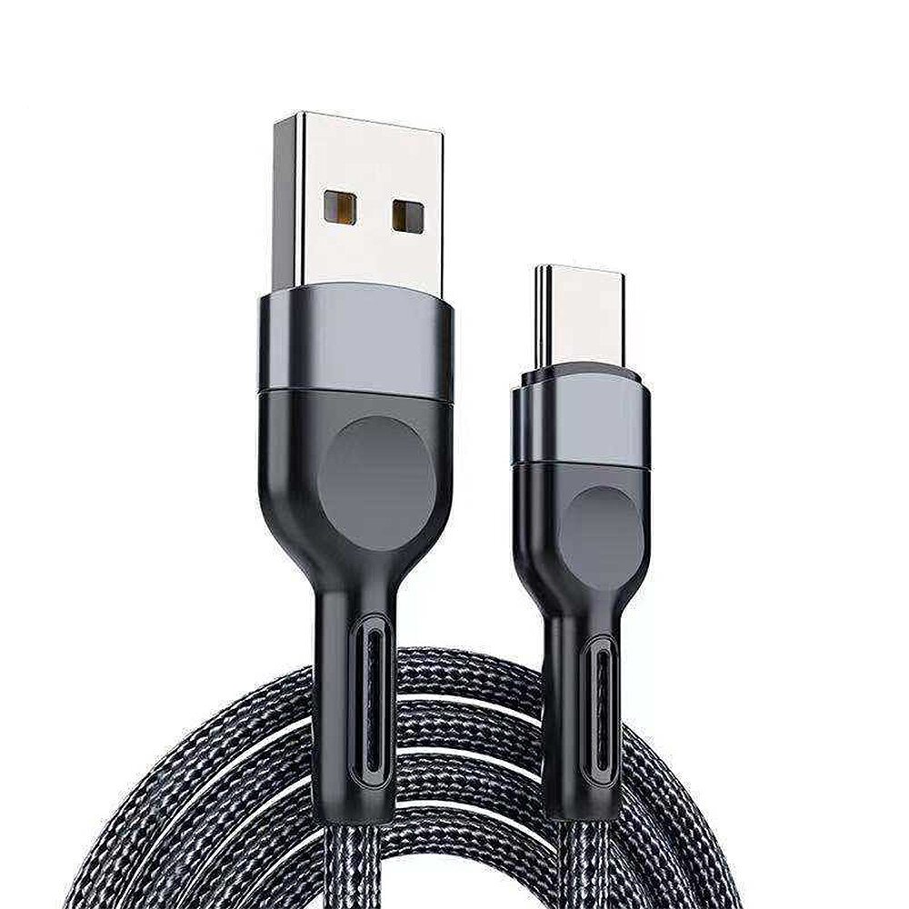 

3A USB-A to Type-C Cable QC3.0 QC2.0 FCP AFC Fast Charging Data Transmission Tinned Copper Core Line 1M/2M Long for Huaw