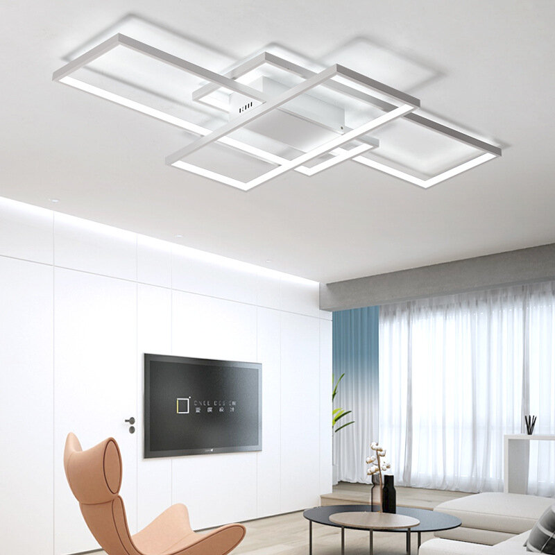 AC200V-240V 105x60CM Bedroom Ceiling Lamp Modern Minimalist LED Living Room Lamps Creative Atmospher