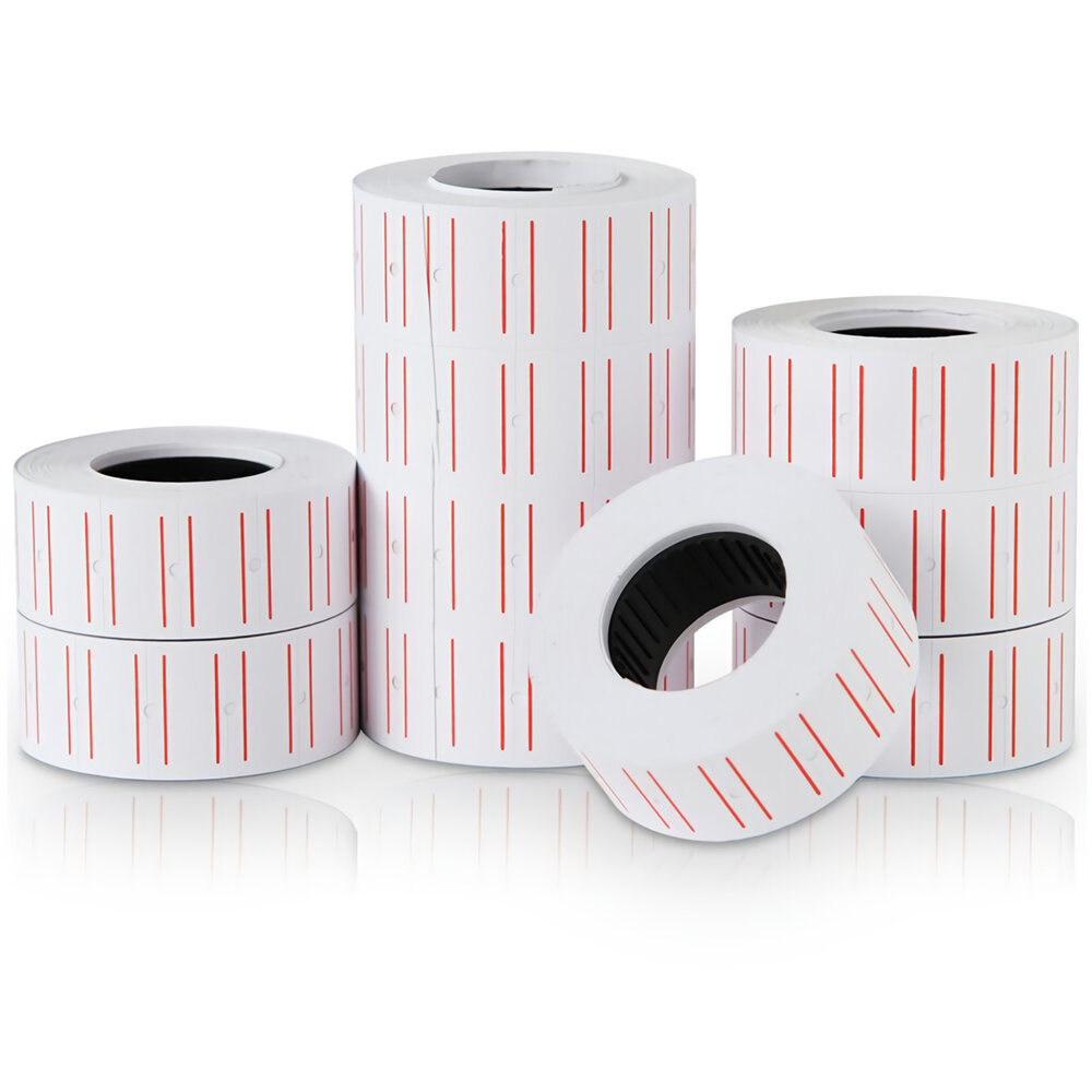 Deli 10 Rolls Price Labels Paper Single Row White Tag Paper Supermarket Grocery Shop Paper Stickers for Label Printer 32