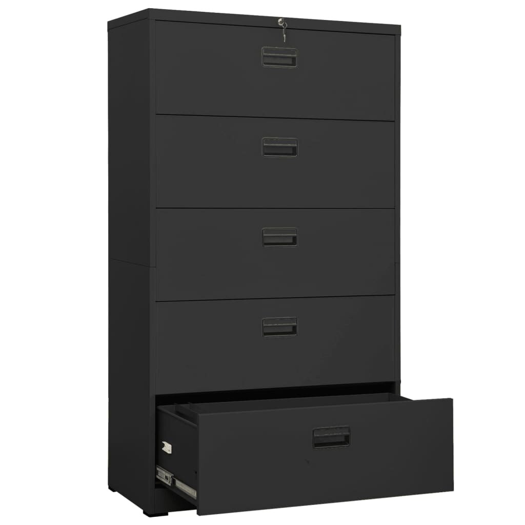 

Filing Cabinet Anthracite 35.4"x18.1"x64.6" Steel