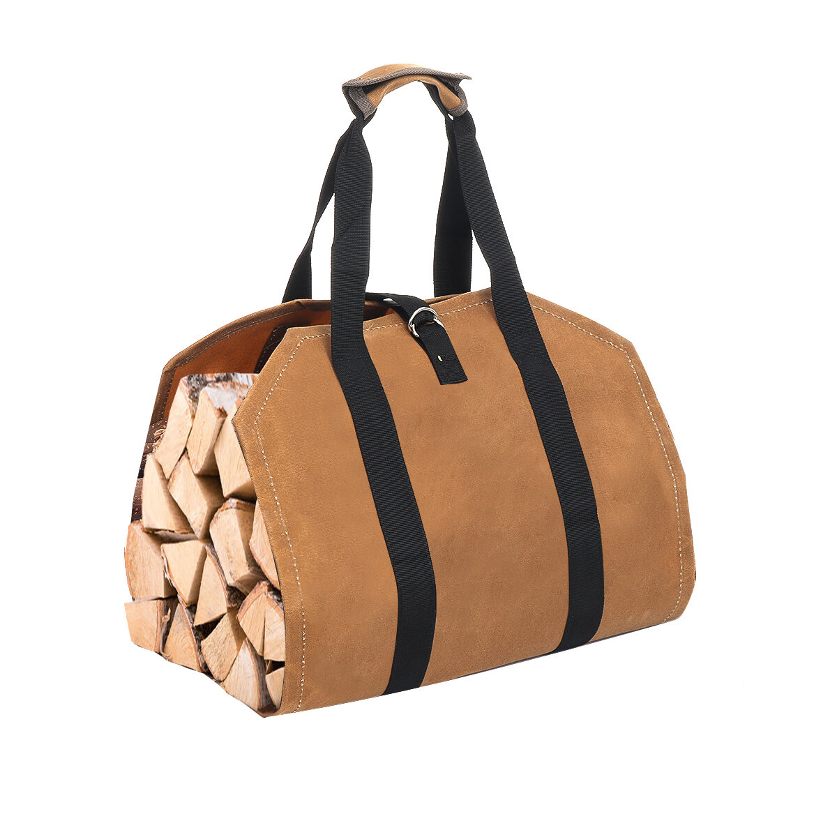 Houtdrager houder canvas tas hout tas hout opslag organizer waterdichte draagbare outdoor camping.