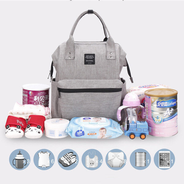 Vvcare BC-MB01 Large Capacity Diaper Nappy Mummy Bag Tote Maternity Baby Care Travel Backpack