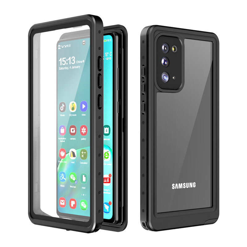 

Bakeey для Samsung Galaxy Note 20 Чехол Прозрачный сенсорный экран ПК + ТПУ Противоударный пылезащитный IP68 Водонепрони