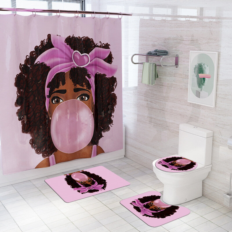 

Ванная комната занавеска для душа или 3 предмета для ванной коврик для унитаза коврик декор набор нескользящий Водонепро