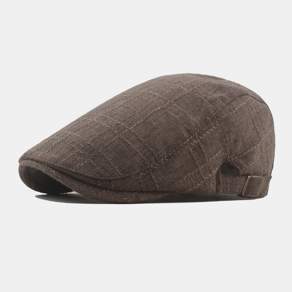 

Men Cotton Retro Casual Classical Sunvisor Both Sides Or Backside Adjustment Forward Hat Beret Hat