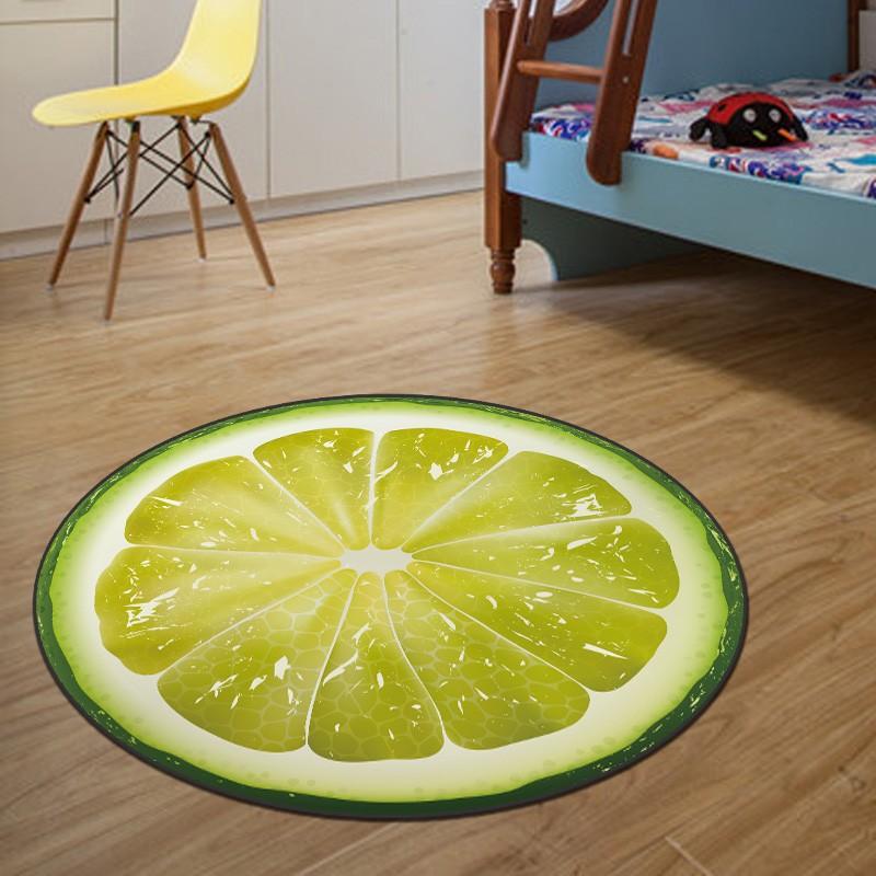 

KC-M4 3D печать круглые фрукты детская спальня мягкие коврики для дома гостиная кухня коврики