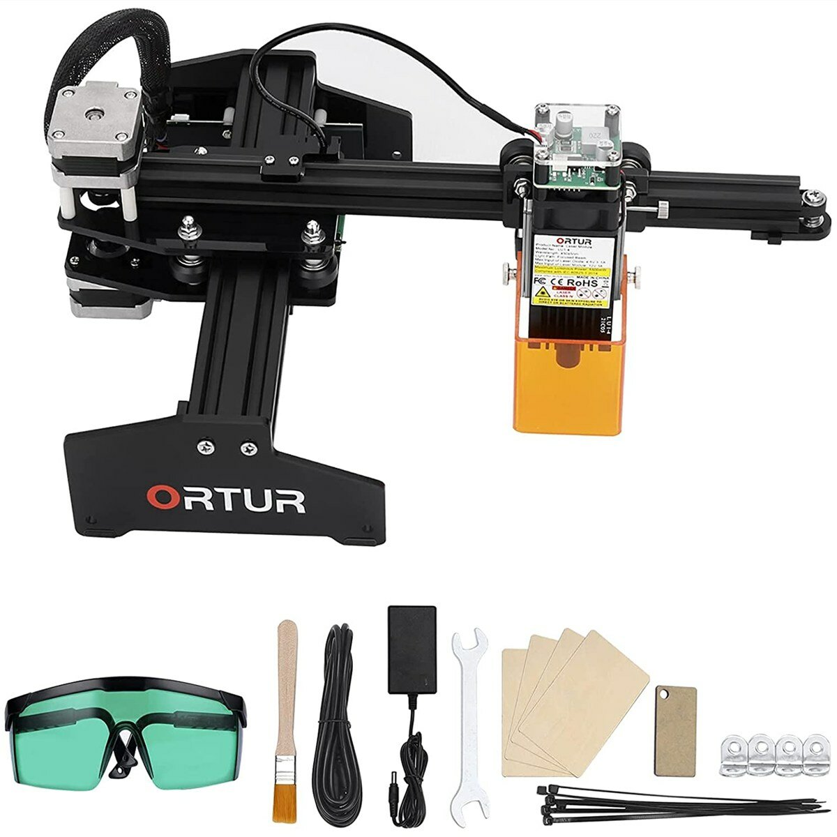 

ORTUR Laser Master Mini Eye-Protection Laser Engraver CNC Portable Laser Engraving Cutting Machine Logo Picture DIY Maki