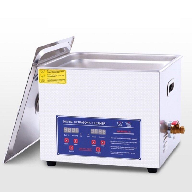 PS-60A 110 V / 220 V 40 KHz 15L Badreiniger Ultrasone reiniger Roestvrijstalen wasmachine