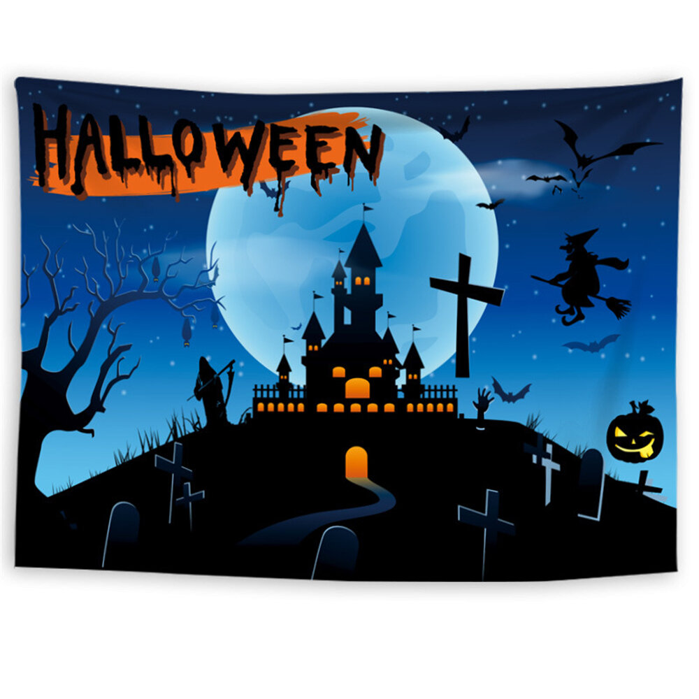 Halloween-stijltapijt Polyester 150x200cm Groot digitaal druktapijt voor winkeldecoratie TV-achtergr