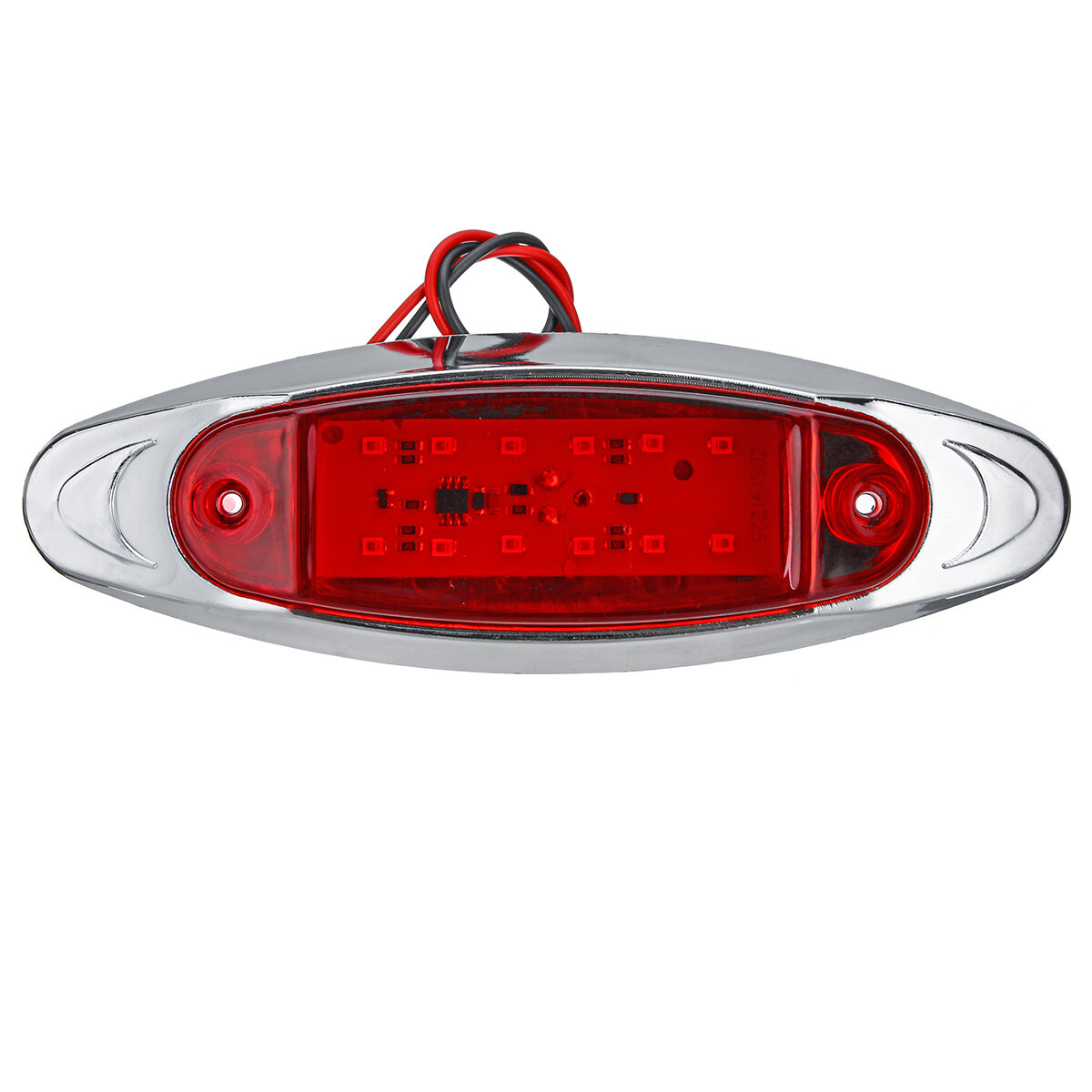 

2Pcs Red 24V LED Side Marker Light Flash Strobe Emergency Warning Lamp For Boat Car Truck Trailer