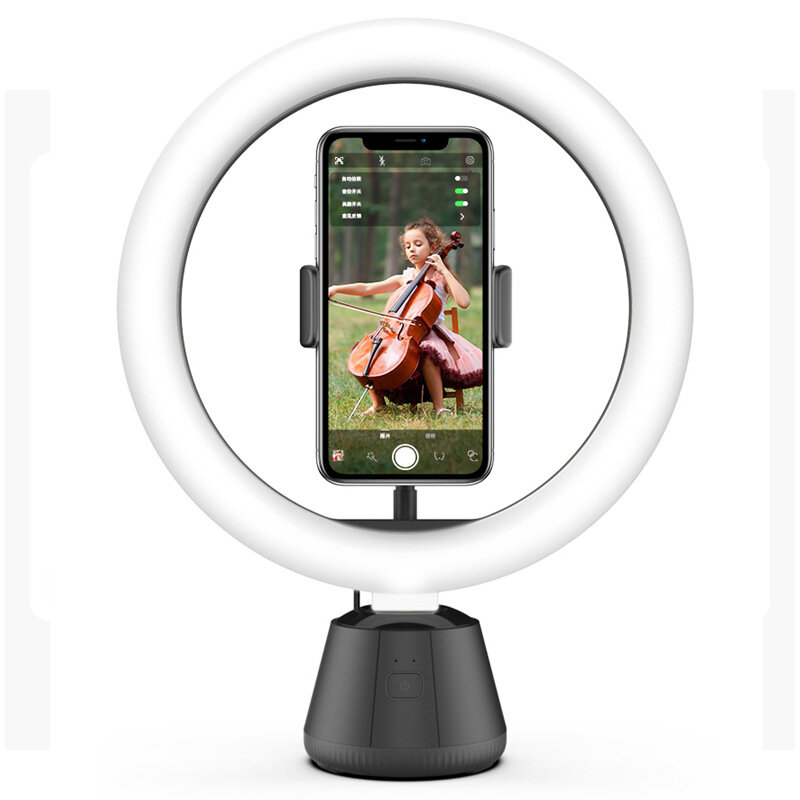 

Q7 360° Rotation Smart Follow Gimbal Camera with Ring Light Fill Lamp for Live Broadcast Photography TikTok Youtube