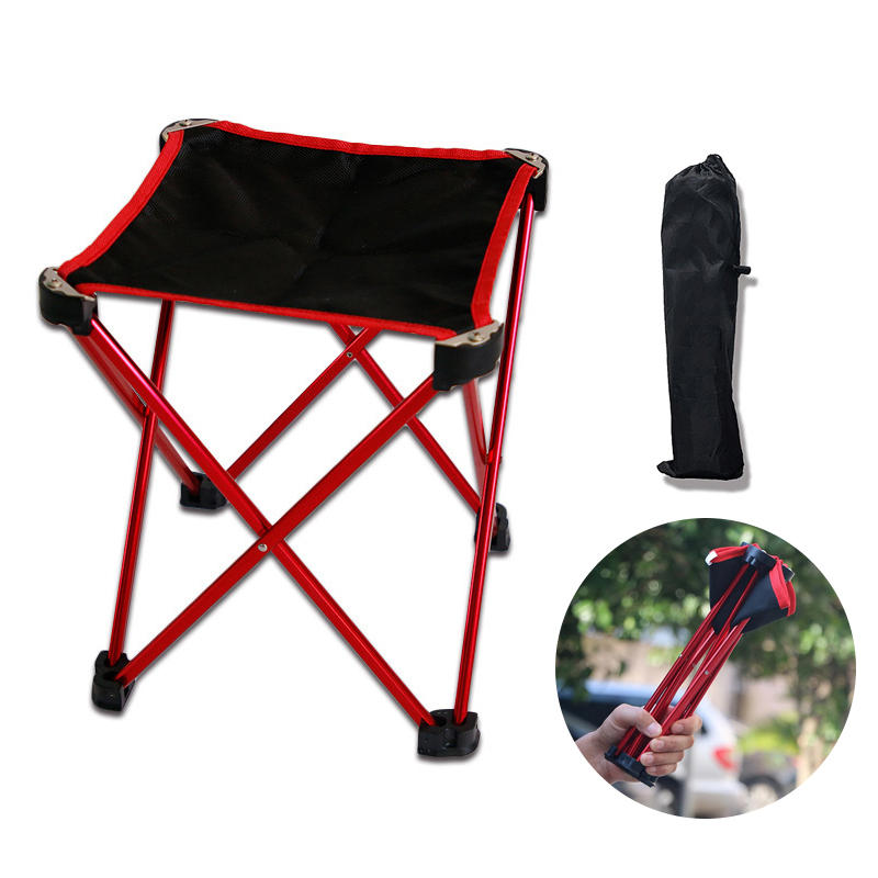 Zewnętrzny przenośny składany krzesło z aluminium BBQ Beach Seat Stool Max Load 90kg Camping Picnic.