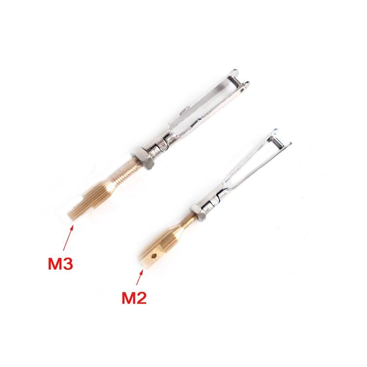 10 PCS M2 M3 Linkage +Copper Screw Servo Pull Rod Connector Kit Metal Iron Flat Clamp for Fixed Wing