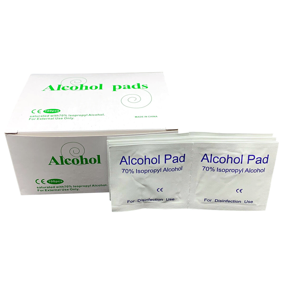 

Hizek 100Pcs 6*6cm Disposable Alcohol Pads 6x6cm Cotton Personal Care Cleaning Wet Wipes