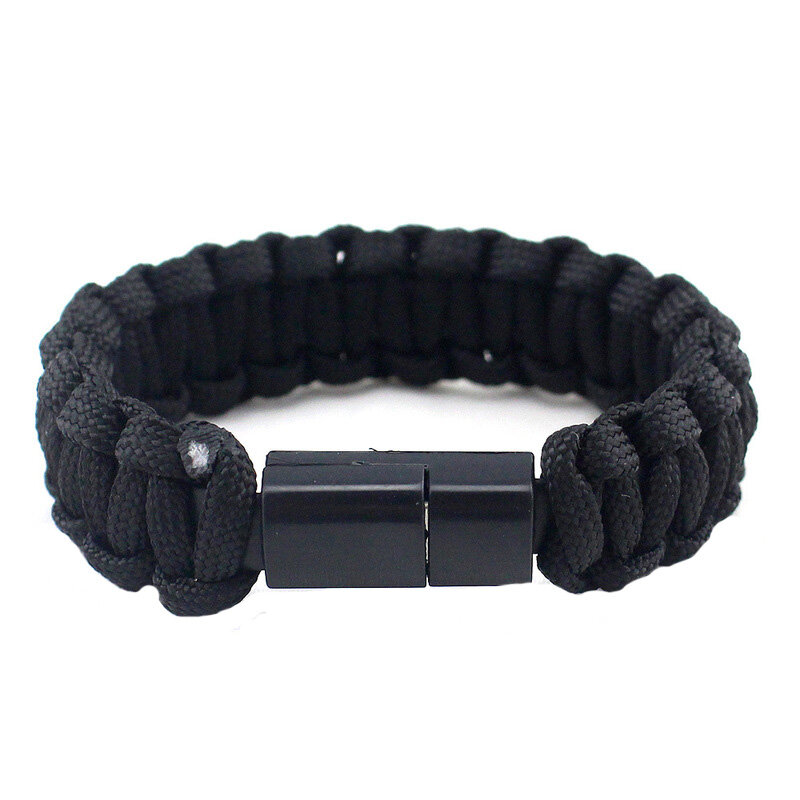

EDC Outdoor Survival Bracelet Camping Emergency Paracord Tool Kits USB Data Cable For iPhone