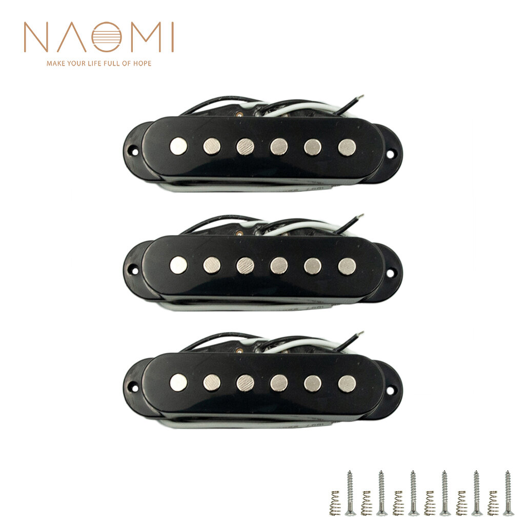 NAOMI 3pcs 48mm Guitar Pickups Single-coil Guitar Pickup Neck/Middle/Bridge Electric Guitar SET Guitar Accessories