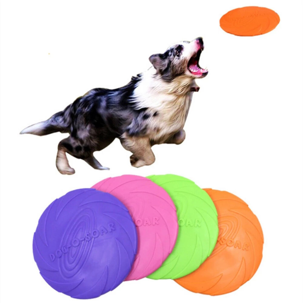 Interactive Dog Chew Toys Resistance Bite Soft Rubber Puppy Pet Toy for Dogs Pet Training Products Dog Flying Discs