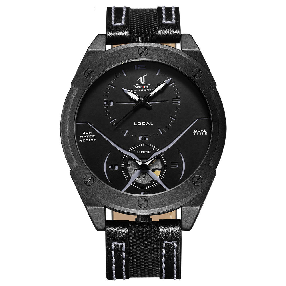 WEIDE UV1703 Colorful Unique Design Men Wrist Watch Dual Time Display Quartz Watches