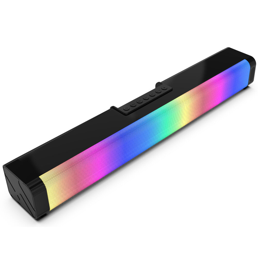 

RGB Light Soundbar Bluetooth 5.0 Remote Control MIC Connection Surround Stereo USB 3.5mm Audio Cable 20W Powerful Bass