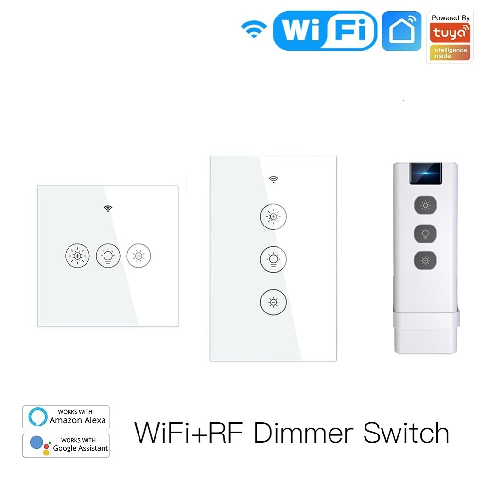 MoesHouse WiFi RF Smart Light Dimmer Switch 2 / 3Way Muilti-Control Smart Life / Tuya APP Controle W
