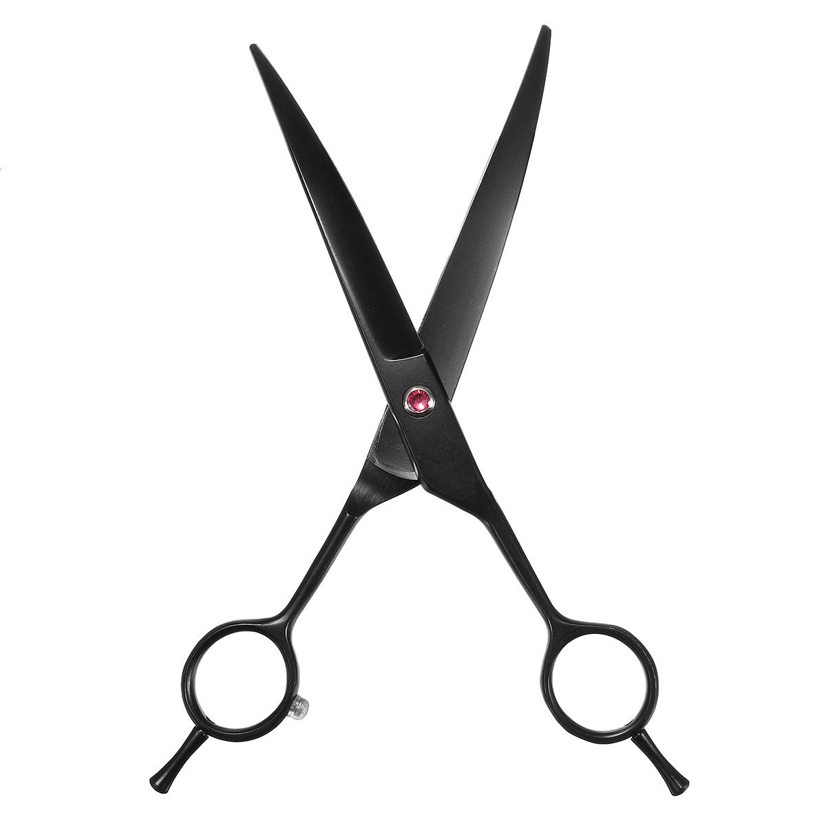 7" Professional Stainless Steel Pet Dog Grooming Scissors Curved Haircut Shears
