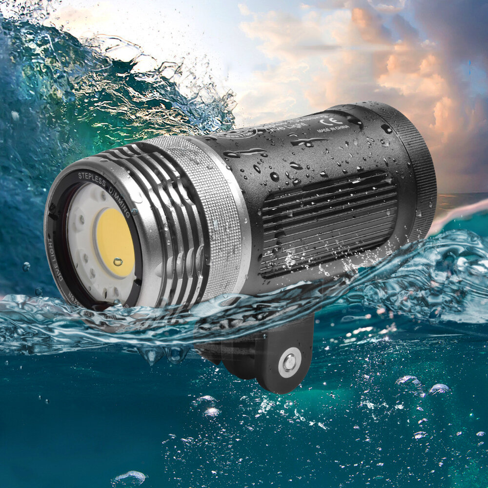 Seafrogs MK-02 100meter Deepth Waterproof Underwater 6000LM Video Light Lamp With Optical Fiber Interface Diving Photogr