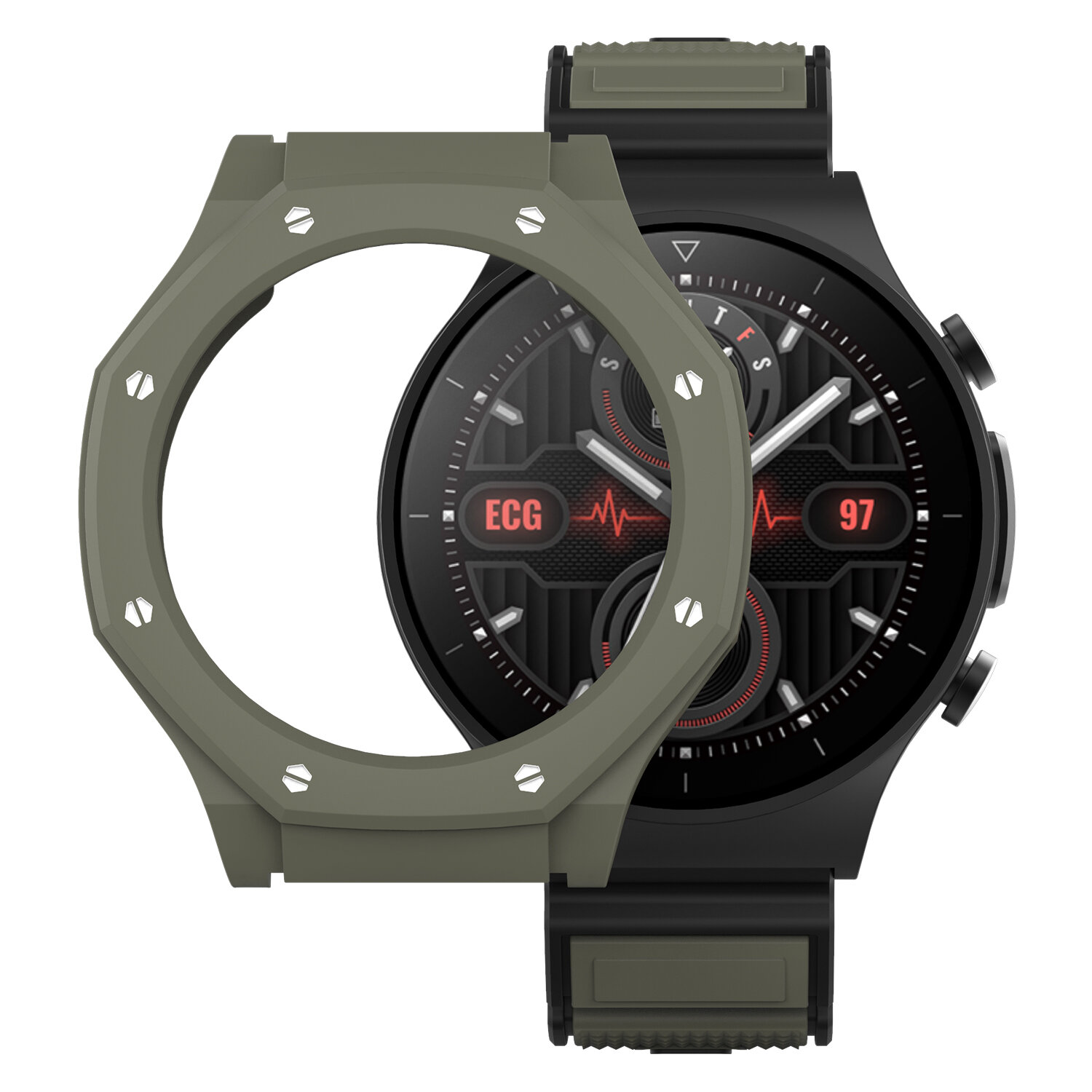 Bakeey Comfortabele, lichtgevende anti-kras schokbestendig Soft TPU-horlogekast voor Huawei GT2 Pro