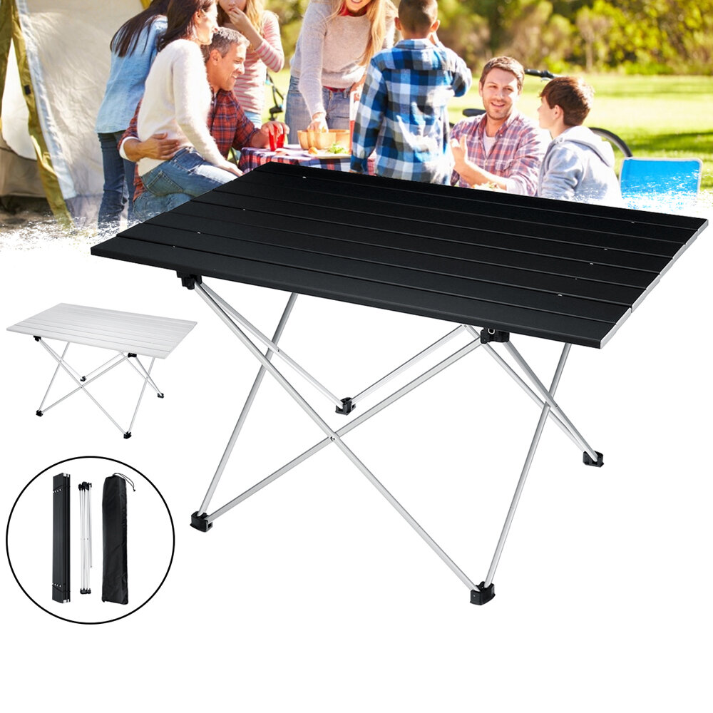Opvouwbare tafel van aluminiumlegering in X-vorm, ultralicht voor kamperen, barbecueën, strand.