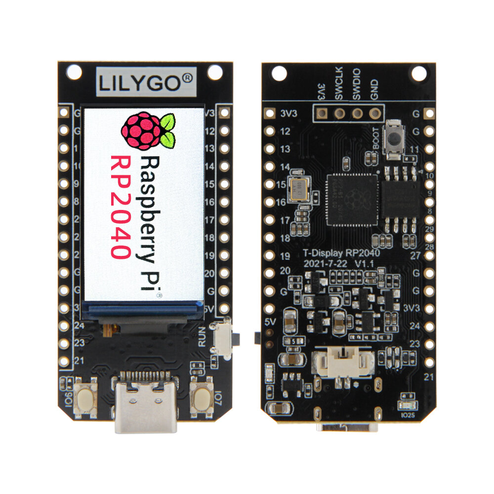 LILYGO? TTGO T-display RP2040 Raspberry Pi-module 1,14 inch LCD-ontwikkelbord