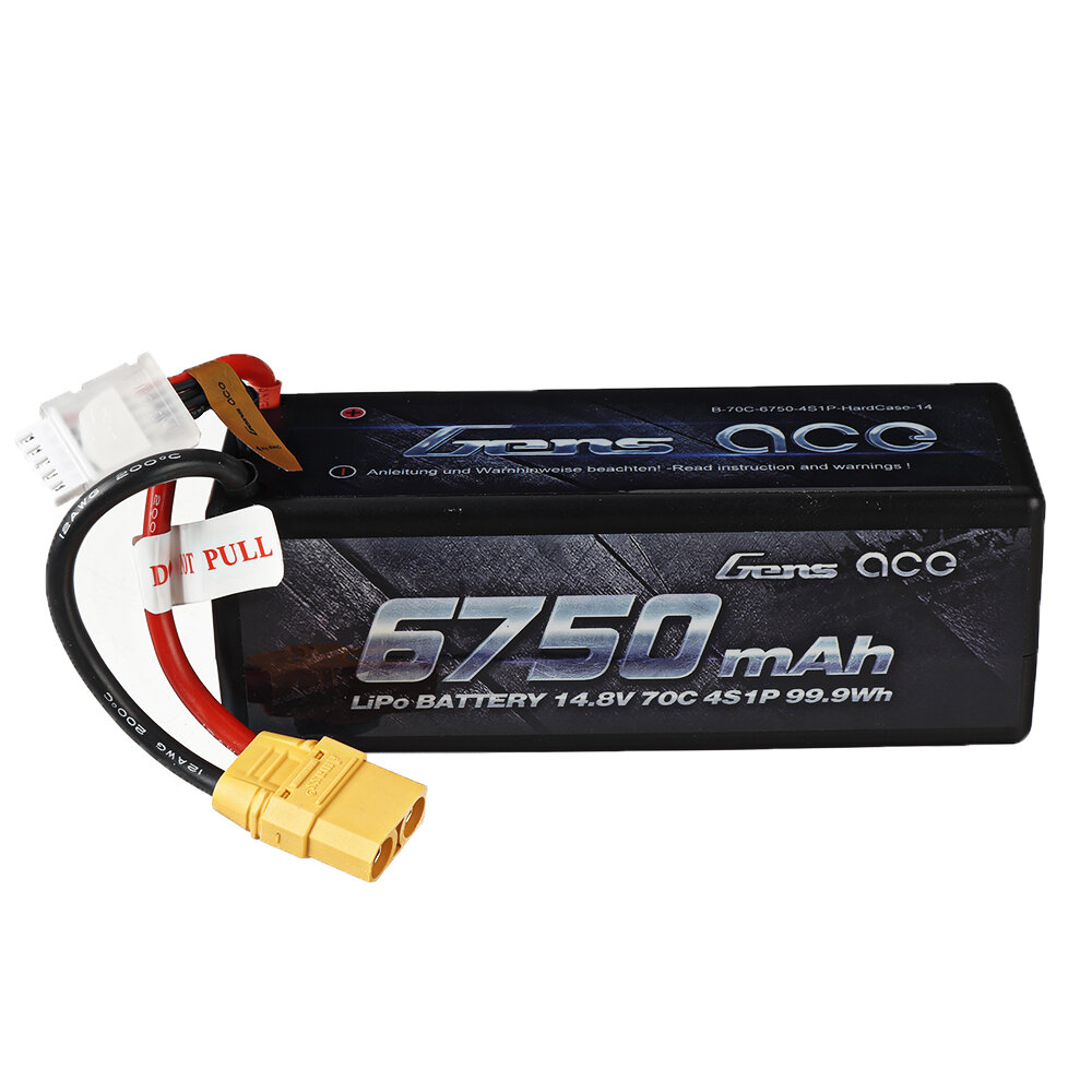 Gens ace 14.8V 6750mAh 70C 4S Lipo-batterij XT90 Plug voor RC Racing Drone
