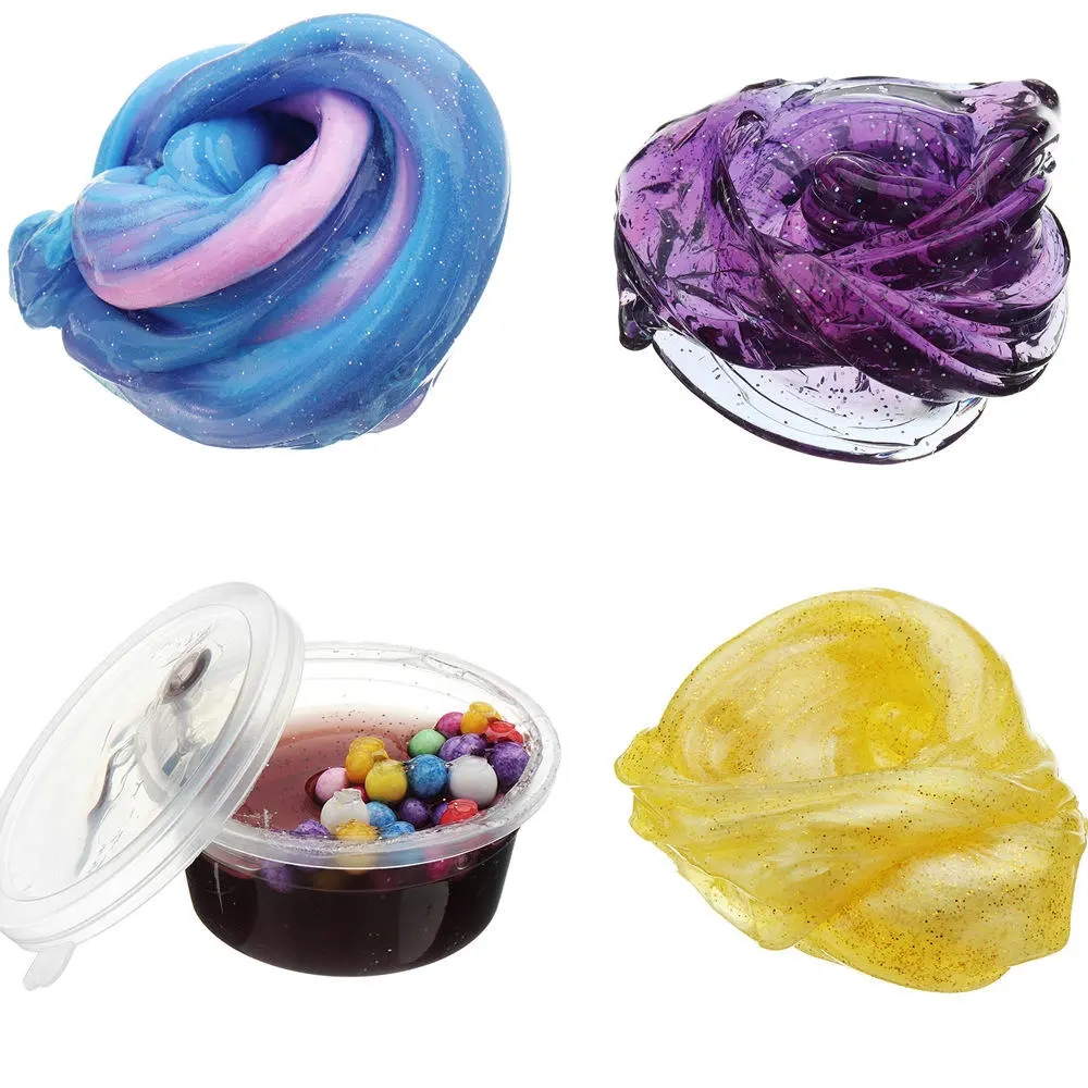 60ml multicolor mixed cotton plasticine slime mud diy gift toy stress reliever