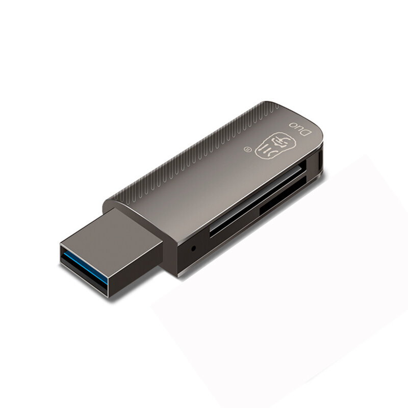

USB3.0 SD TF карта 2 в 1 кард-ридер Зарядное устройство из цинкового сплава Поддержка адаптер 512G камера считыватель
